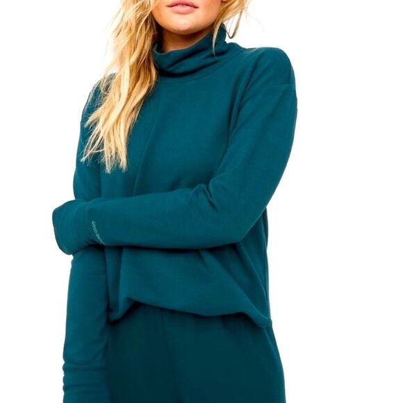 J. Crew Vintage Fleece Pullover Women Medium Turtleneck Sweatshirt Lounge Preppy - Picture 11 of 13